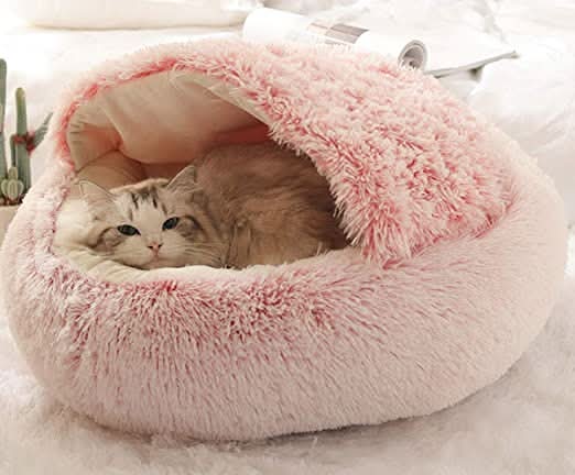 Měkký luxusní košík CozyPaw pro kočky a malé psy
