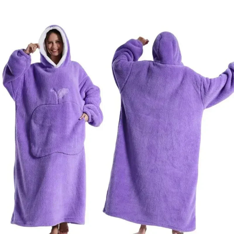 Felpa con Cappuccio Oversize in Pile Morbido per Massimo Comfort e Relax