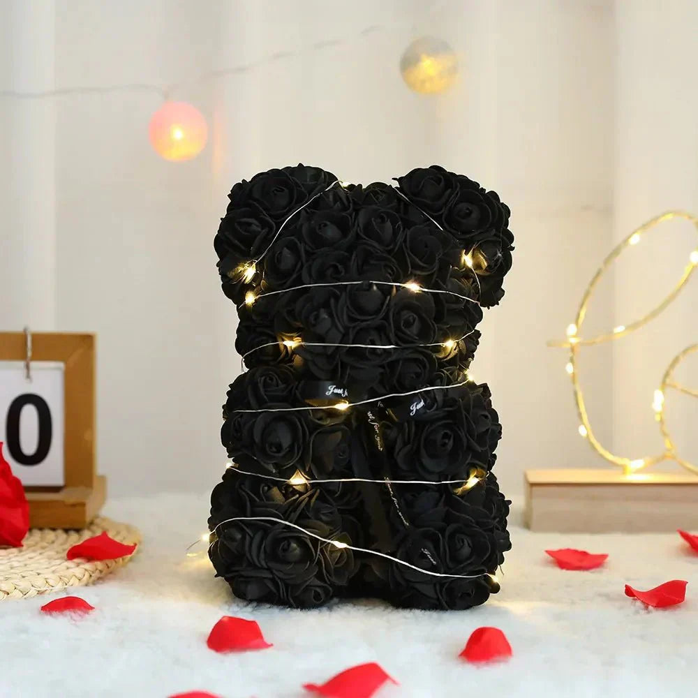 Amara Romantic Eternal Rose Teddy Bear Gift Set for Special Occasions