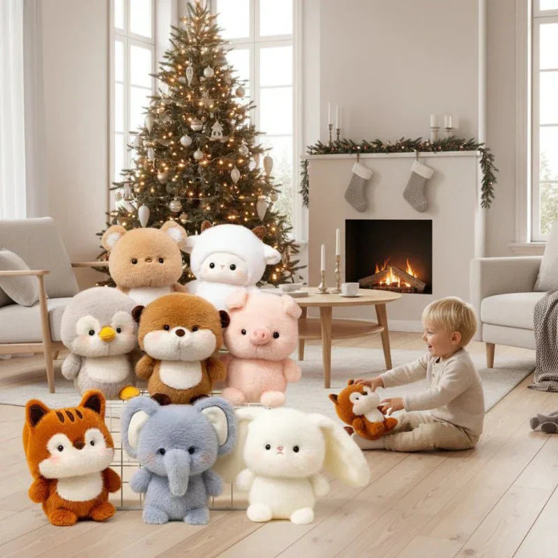 Cuddle Cove Kawaii měkké plyšové zvířecí panenky série s slonem, psem, kočkou a dalšími