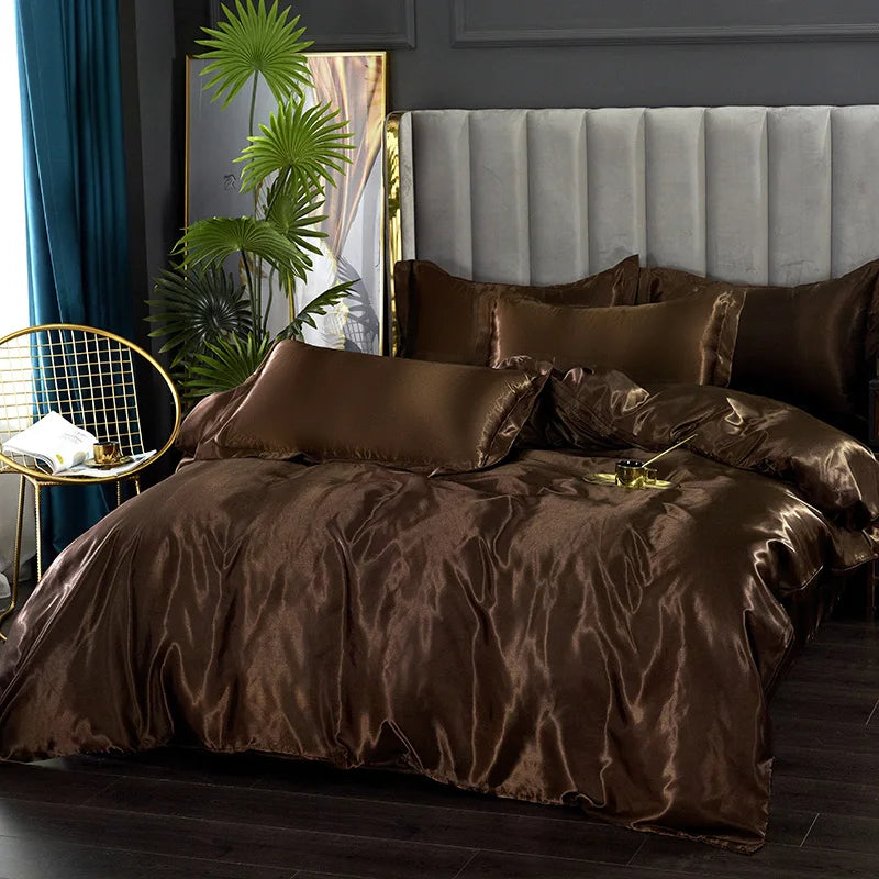 Premium Silk Bedding Set Exuding Luxury And Timeless Elegance