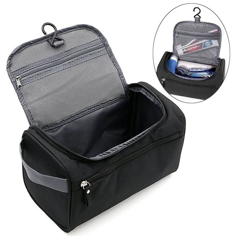 VoyageMate Compact Toiletry Bag With Hook and Water-Repellent Design