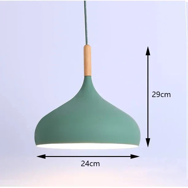 Aluminium Pendant Light With E27 Fitting In 8 Modern Colors