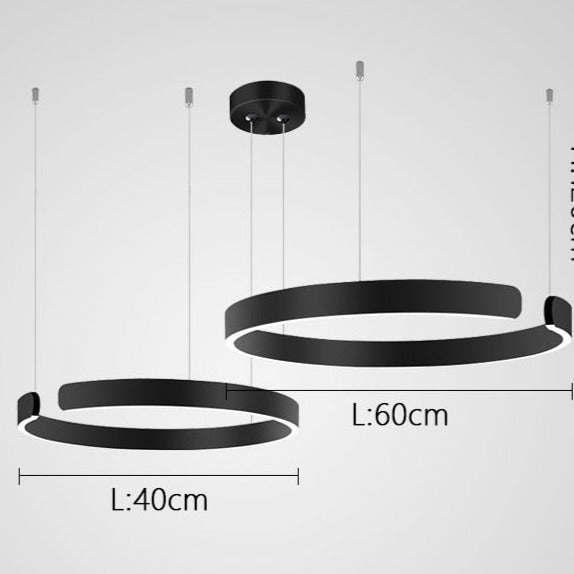 Luma Circle LED Lysekrone Metal Luksus Pendellampe