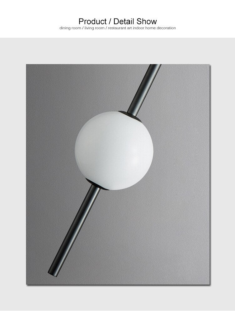 Moole Doon Nordycka szklana kula wisząca lampa minimalistyczne oświetlenie pokoju