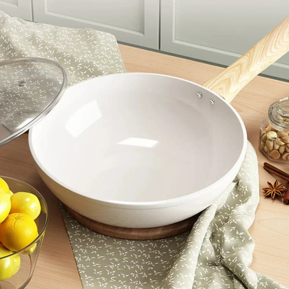 Aurora Ceramic Nonstick Deep Pan, 30 cm, for Gas and Induction Cookers