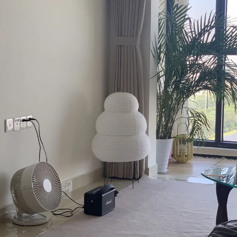Reispapier-Schreibtischlampe mit einstellbarer Helligkeit für Büro und Zuhause