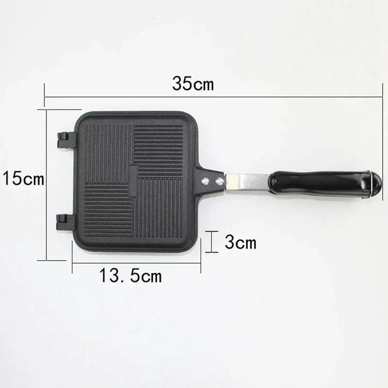 ToastMate Dubbelsidig non-stick smörgåspanna i aluminiumlegering 35x15 cm