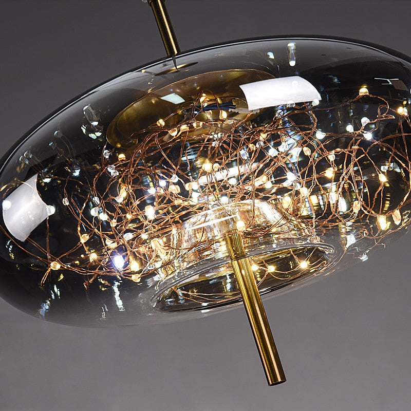 Aurora Glass Star Pendant Light For Modern Home Interiors