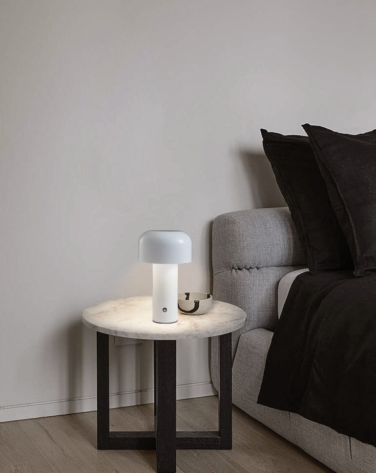 Lunetta Cordless Mushroom Table Lamp in Italian Style