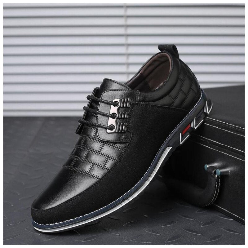 Nadčasové kožené nazouvací boty pro muže, elegantní každodenní nošení