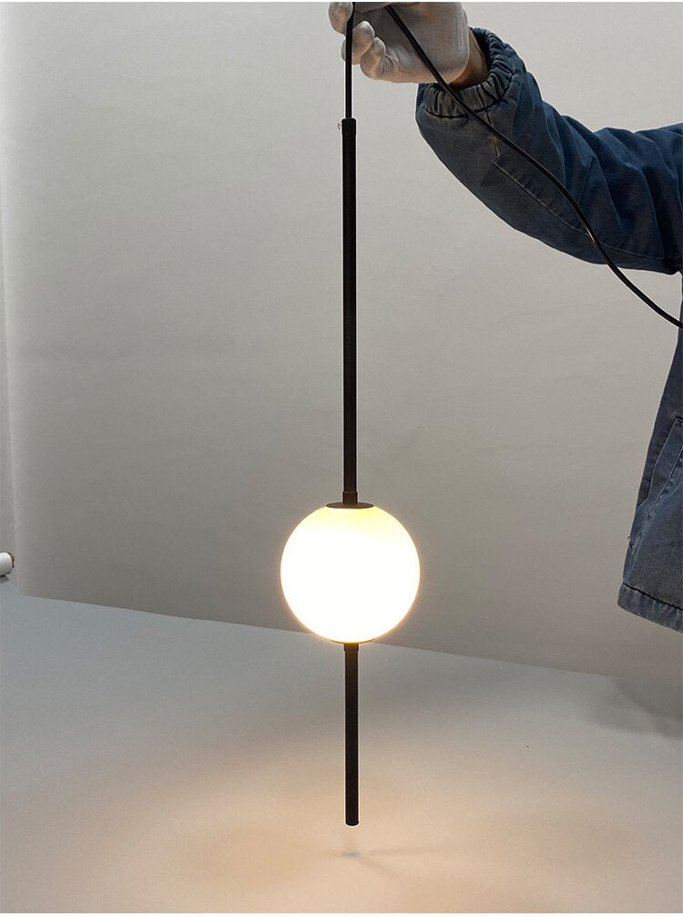 Moole Doon Nordycka szklana kula wisząca lampa minimalistyczne oświetlenie pokoju