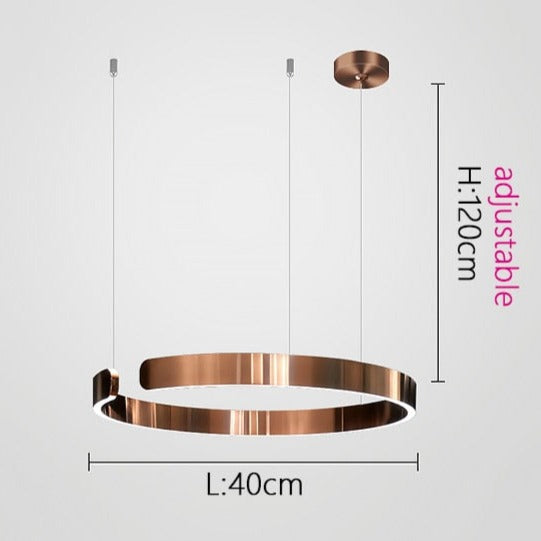 Luma Circle LED Lysekrone Metal Luksus Pendellampe