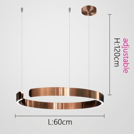 Luma Circle LED Lysekrone Metal Luksus Pendellampe