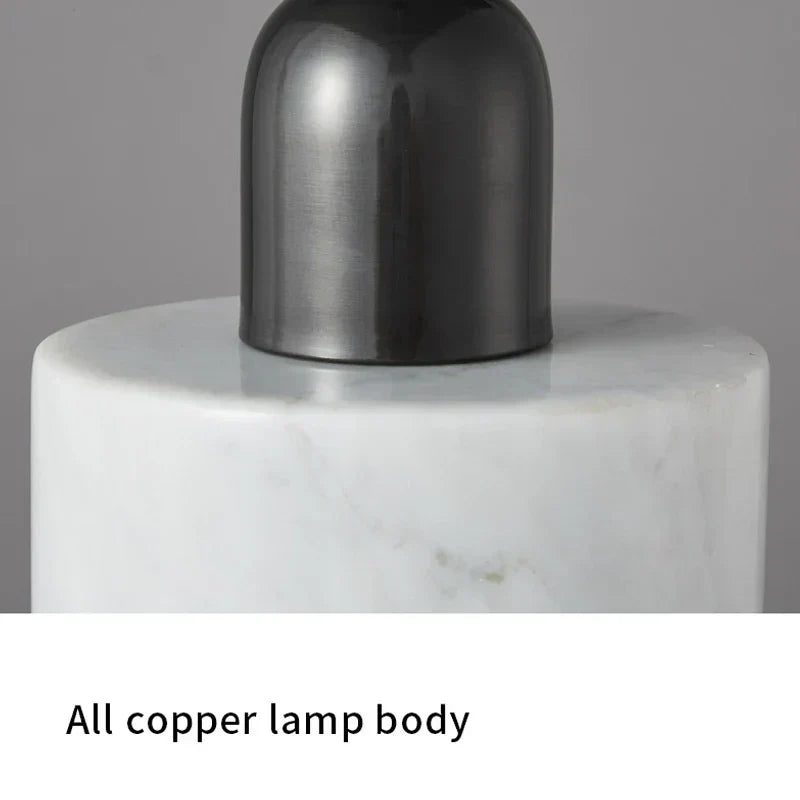 Lampada a Sospensione Alderfield in Rame e Marmo per Ambienti Moderni