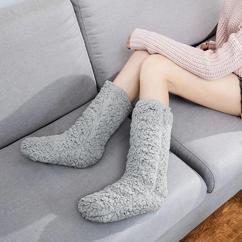 Emma's Cozy Luxe Cashmere Thermal Socks for Women Soft Winter Lounge Socks