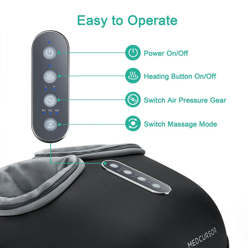 Opvarmet Shiatsu Fodmassager til Dybt Æltende Lindring