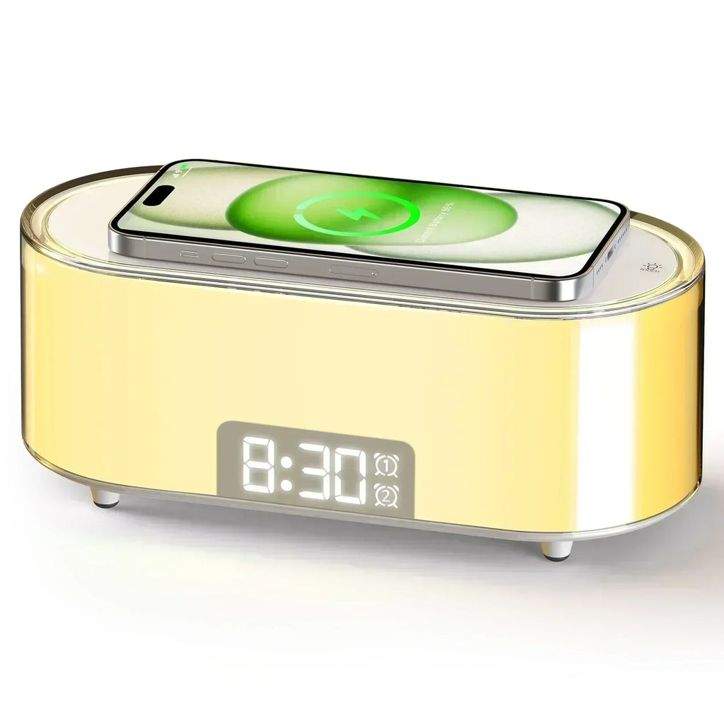 Lunera 15W Charging Station With Alarm Clock For Your Desk