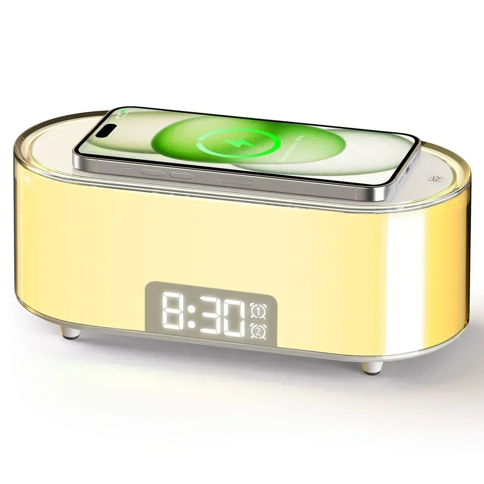 Lunera 15W Charging Station With Alarm Clock For Your Desk
