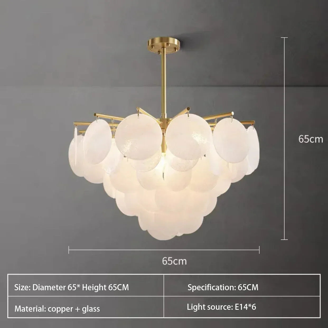Lumenvale Eco-Friendly Frosted Glass Ceiling Pendant Lamp