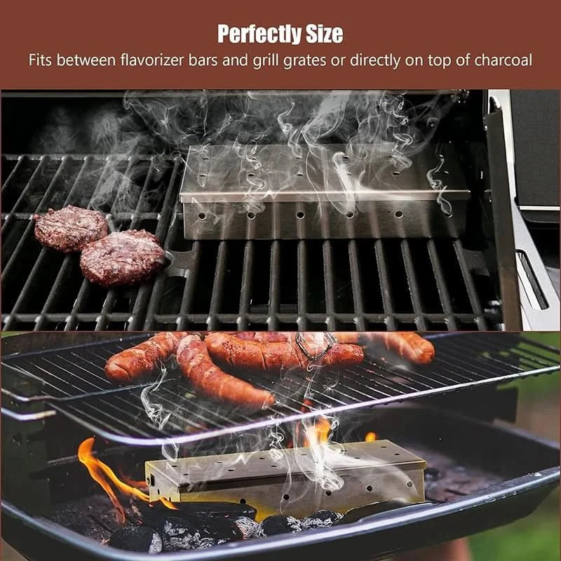 GrillAura prémiová nerezová udírna pro intenzivní barbecue aroma
