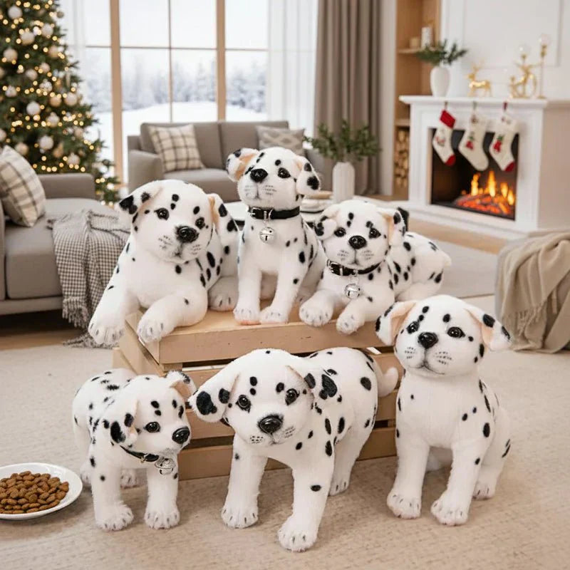 Dalmo Peluche Realistico Dalmata con Imbottitura in Cotone PP per Bambini e Decorazione Casa