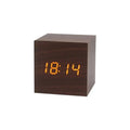 TempTune LED Alarm Clock With Temperature Display And Wooden Look