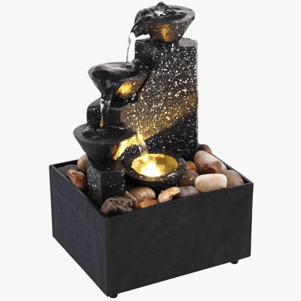 Tranquil Stream Tabletop Waterfall Fountain For Relaxation