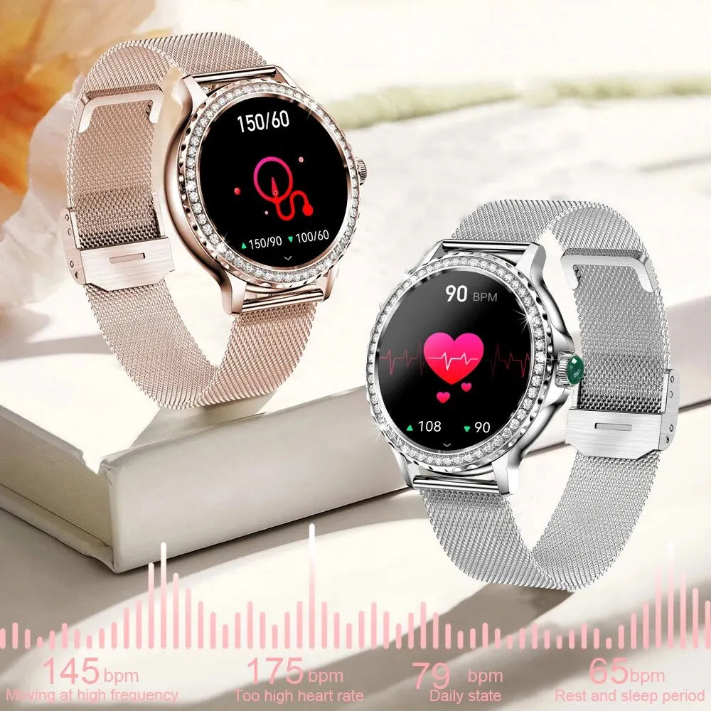 Bella Rosegold Smartwatch – 100+ Sports Modes, Bluetooth Calling & Fitness Tracking for Women | Fervei