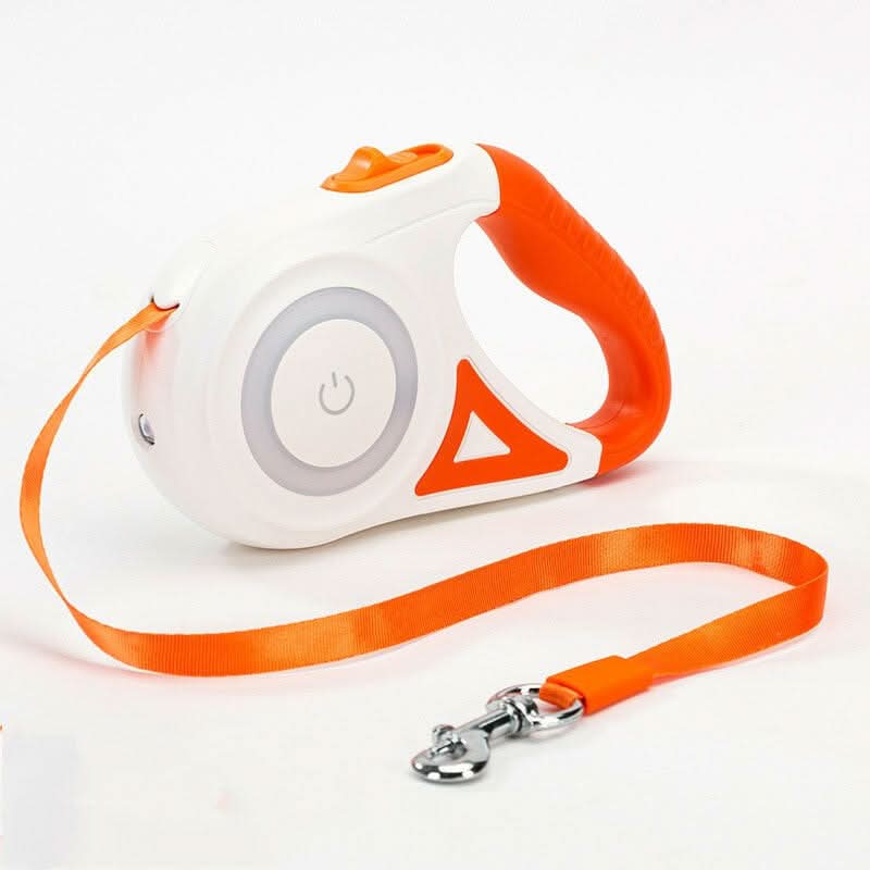 GlowTrail Automatisk Hundesnor med LED-lys og USB-genopladeligt Batteri, 3 m Længde