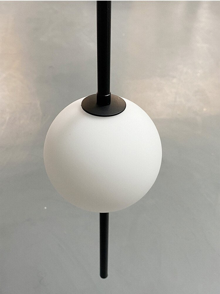 Moole Doon Nordycka szklana kula wisząca lampa minimalistyczne oświetlenie pokoju