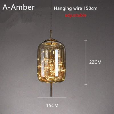 Aurora Glass Star Pendant Light For Modern Home Interiors