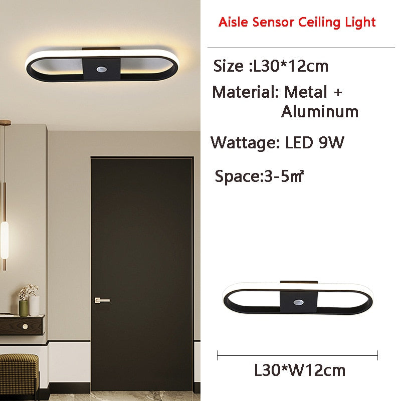 Plafonnier avec Capteur de Mouvement LED pour Chambre et Couloir