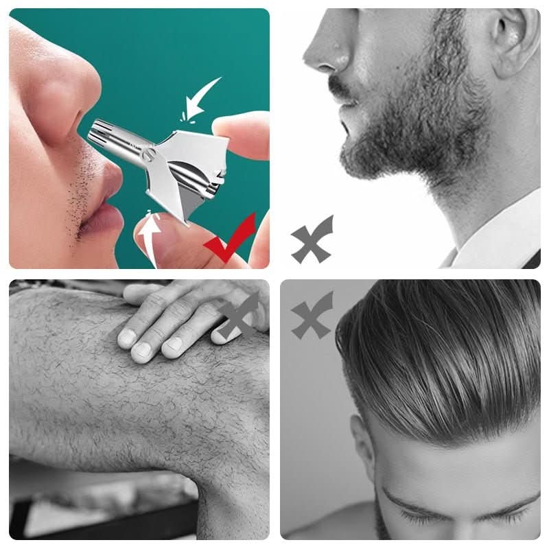 NovaGrip Nose Hair Trimmer Painless Stainless Steel For Nose And Ear Hair