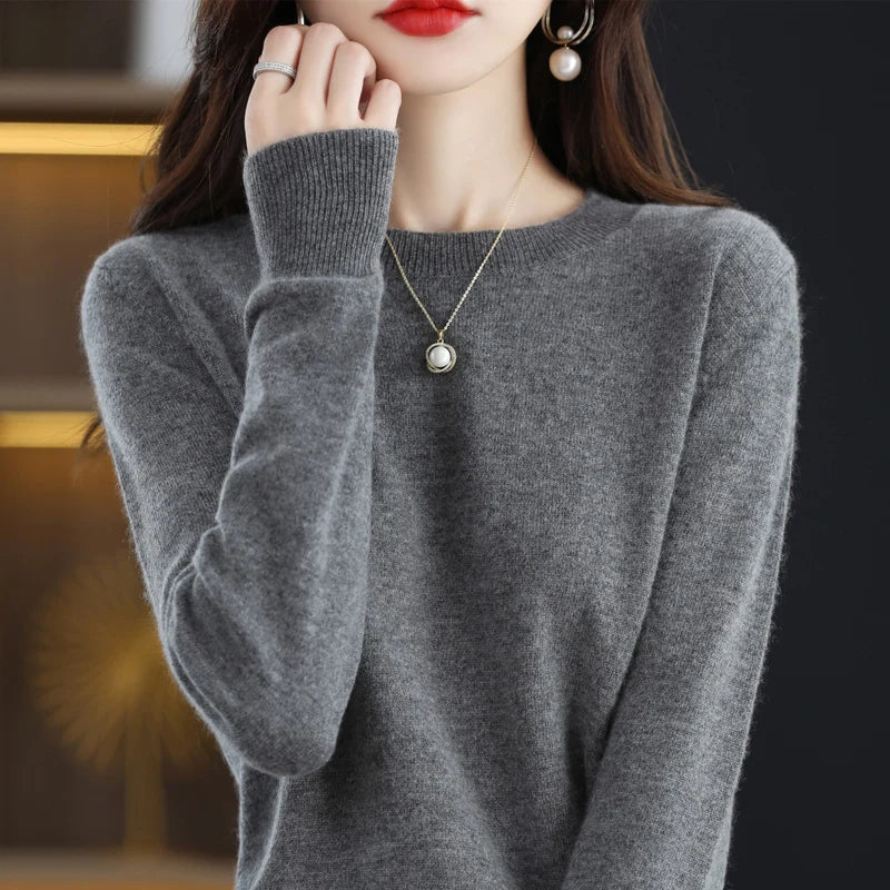 Charlotte Cashmere Wool Sweater 100 Percent Classic Knit