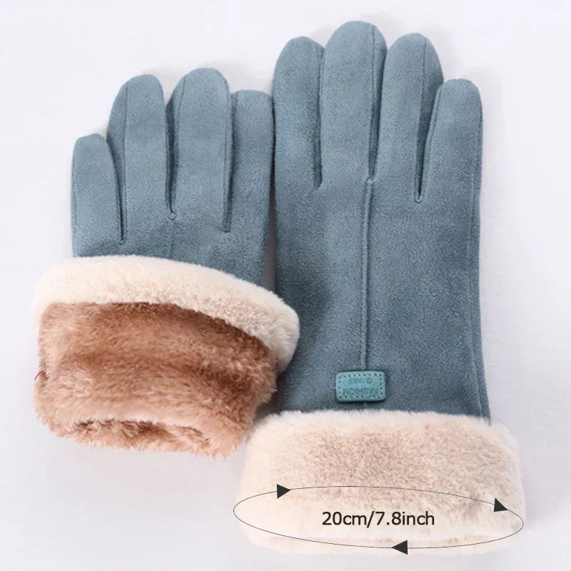 Pink Fleece Lined Winter Gloves For Warm Comfort And Style