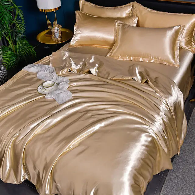 Lunara Satin Dynebetræk Fra Elegant Luksus Sengetøjsserie