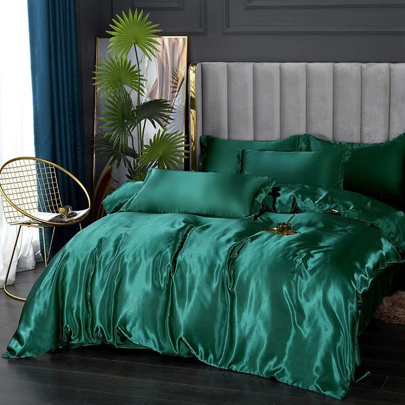 Premium Silk Bedding Set Exuding Luxury And Timeless Elegance