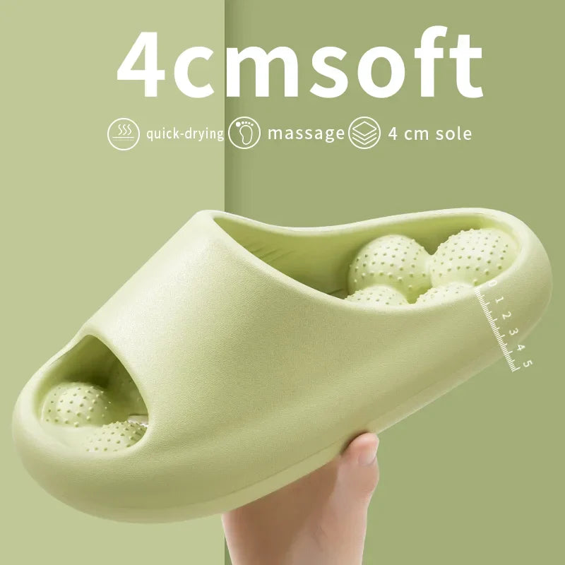Breathable Indoor Slippers with Massage Cushion Support