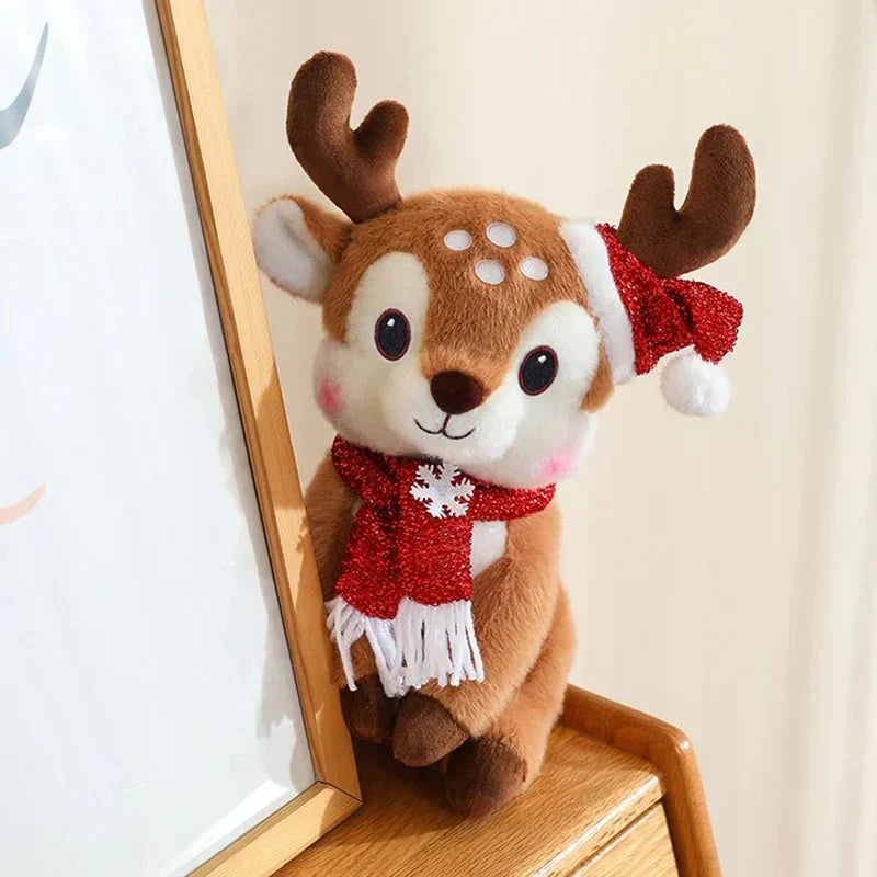 SnuggleScarf Charming Christmas Plush Doll With Cartoon Design