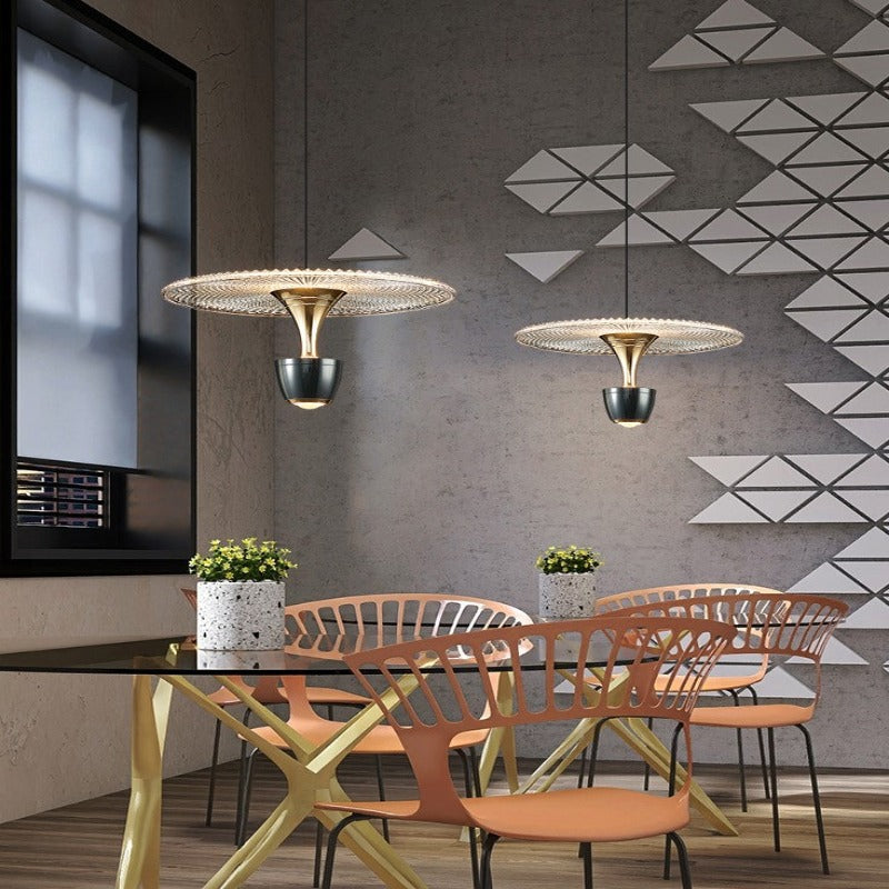 Lampadario Ombrello in Vetro AstraGlass con Illuminazione LED