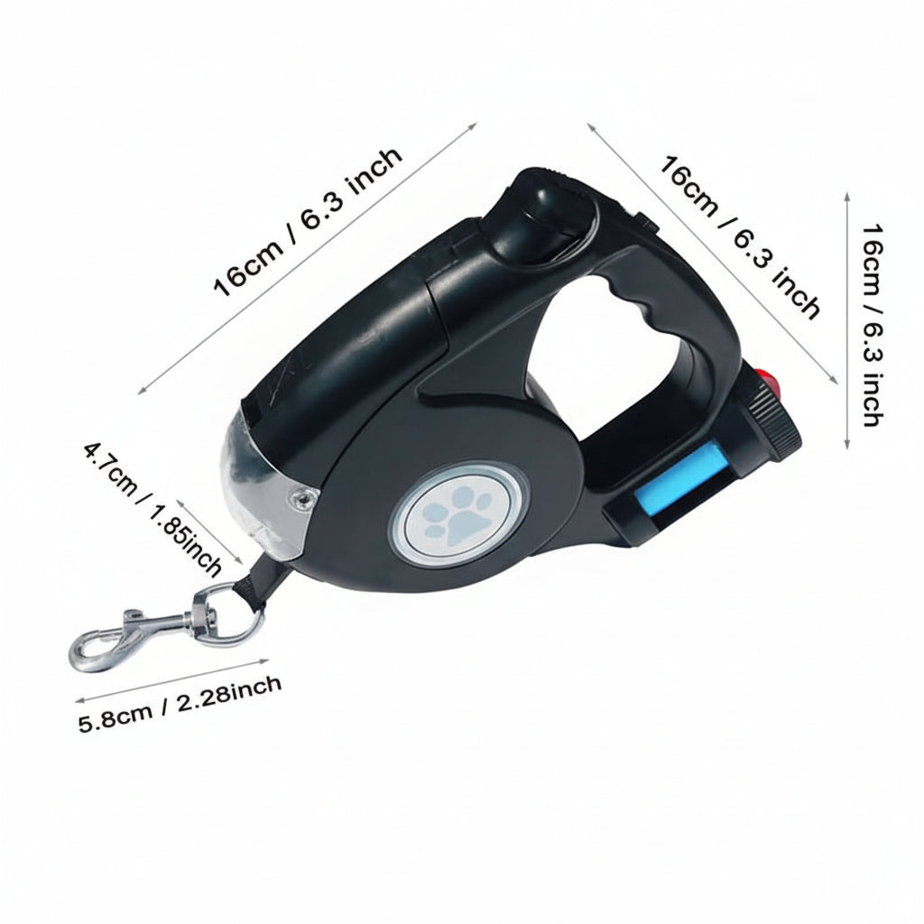 LumenStride LED Dog Leash With Integrated Flashlight For Safe Walks