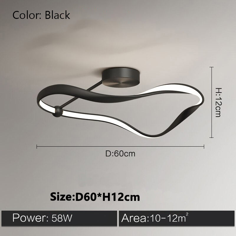 Absztrakt Minimalista LED Mennyezeti Lámpa Távirányítós Fényerőszabályzóval