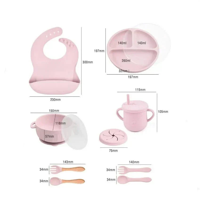 BrightBite Colorful Baby Tableware Set For Safe Mealtime