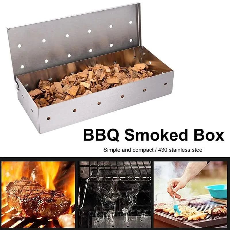 SmokeCraft Premium Stainless Steel Smoker Box Flavour Enhancer For Outdoor BBQs
