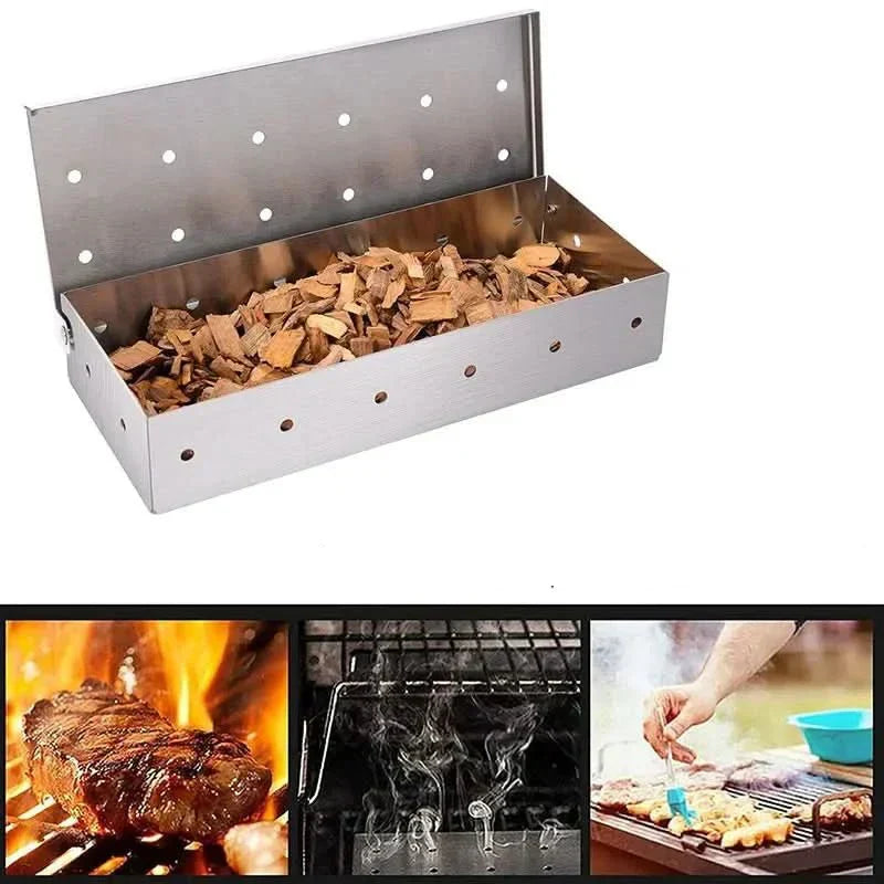 GrillAura prémiová nerezová udírna pro intenzivní barbecue aroma