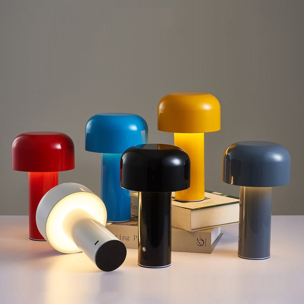 Lunetta Cordless Mushroom Table Lamp in Italian Style
