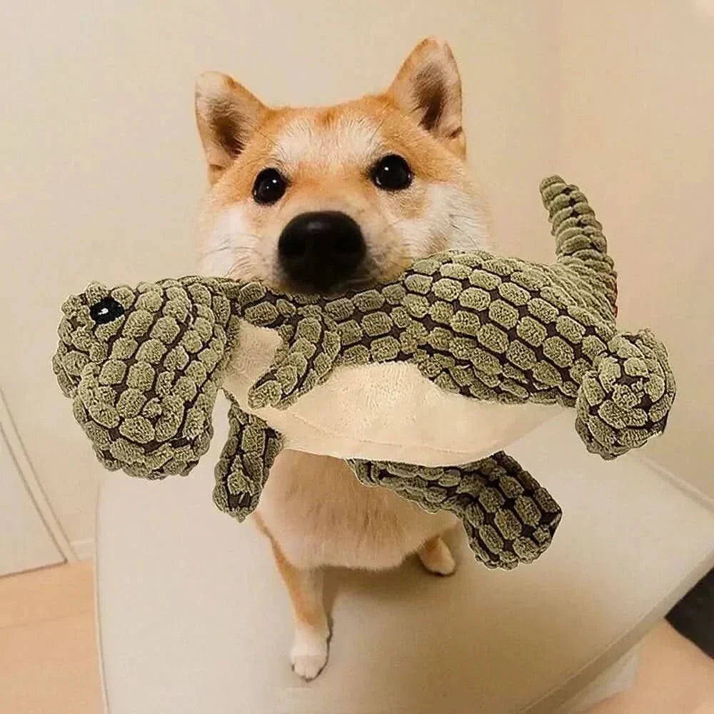 RaptorGrip Indestructible Dinosaur Shape Dog Toy for Power Chewers
