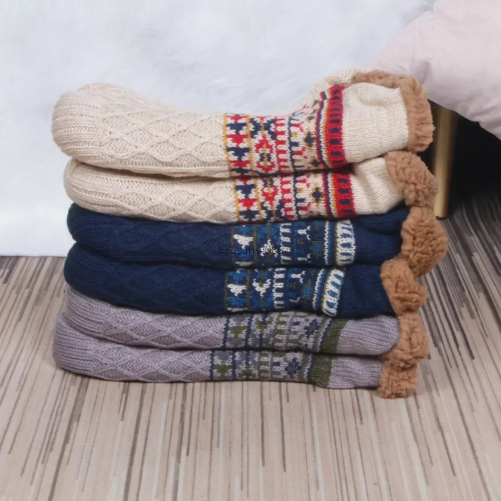 CozyStep Non-Slip Socks For Yoga And Snow Warm Unisex Indoor Slippers For Fall And Winter