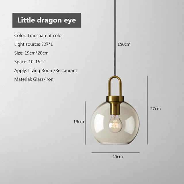 Suspension Industrielle en Verre pour Intérieurs Modernes et Salons